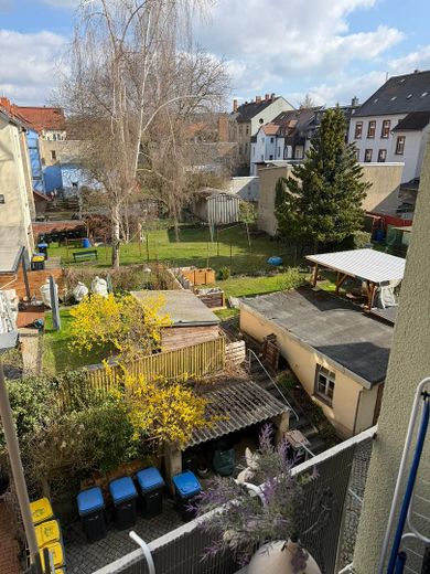 3 Zimmer Wohnung im Dachgeschoss .OG in Neustadt/Sachsen – Blick auf den Hof