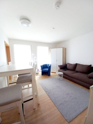 Lichtdurchflutete 1-Zimmer-Wohnung mit moderner Einbauküche & TG-Stellplatz – Wohn-/Schlafbereich