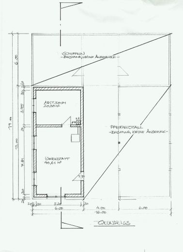 Grundriss Scheune