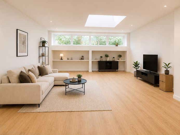 Kernsaniertes Loft in Stuttgart-Hedelfingen | Neubaukomfort mit Wärmepumpe & Fußbodenheizung – Wohnbereich