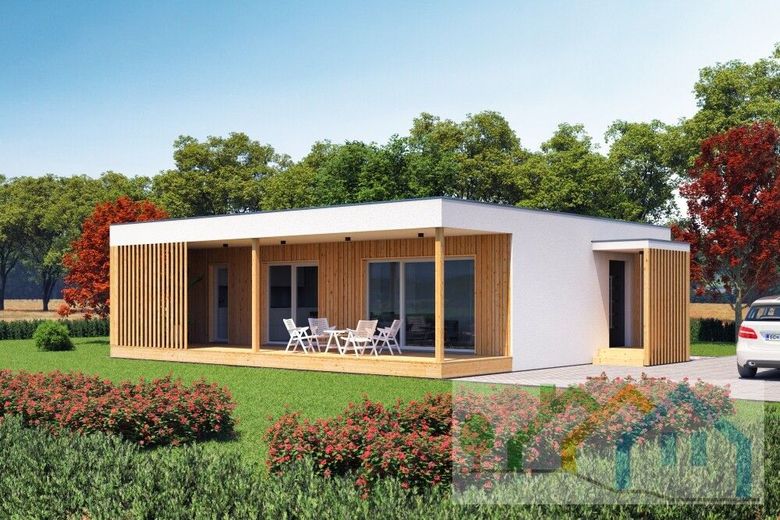 AKTIONSHAUS: Küche inklusive! Barrierefreier Modulhaus-Bungalow MADE IN FRANKEN – Modulhaus Rendering 040