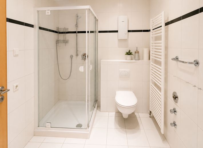 Großzügige 86 m² Studio-Wohnung mit Loft-Charakter und Dachterrasse – Badezimmer