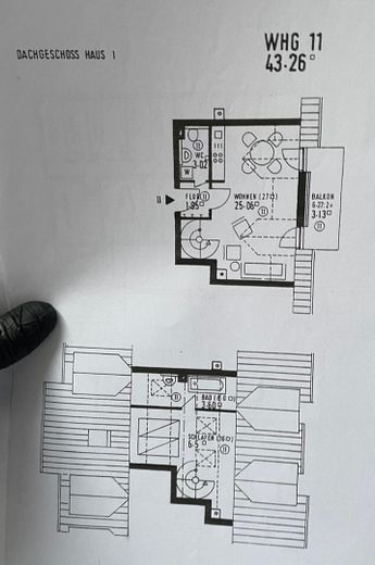 Stadtnahe lichtdurchflutete Maisonettewohnung mit Südbalkon am Waldrand – Grundriss Wohnung