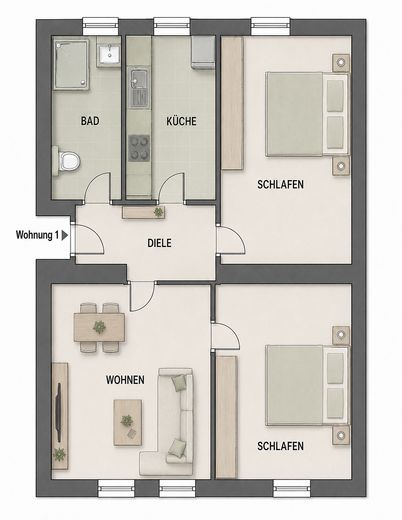 Möblierte WG mit zwei Schlafzimmern in Aachen Nähe RWTH Uni - fully furnished – फोटो 17