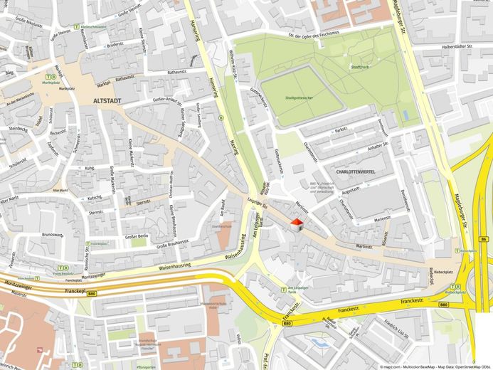 Citywohnung mit Terrasse – Geolyzer Kartenausschnitt