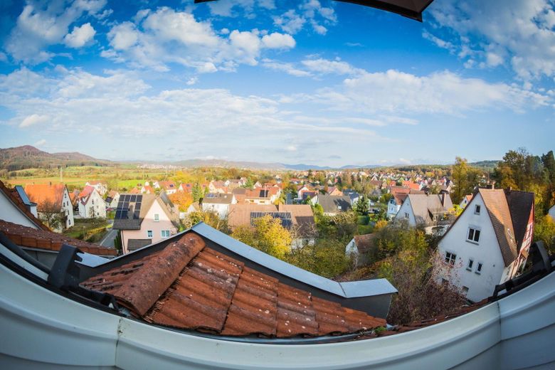 Blick von den Dachfenstern