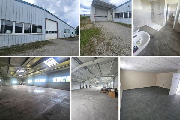 2 warehouse halls, each with its own office & social section, large roller doors, fire pond, parking spaces + outdoor area possible