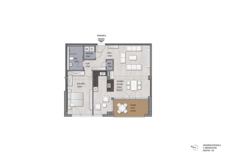 Grundriss Whg. 8