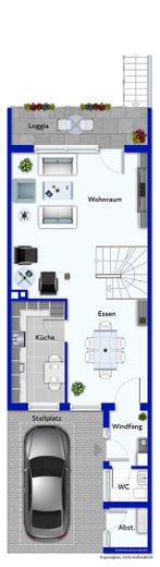 Şık ambiyansa sahip modern yaşam – Grundriss Erdgeschoss