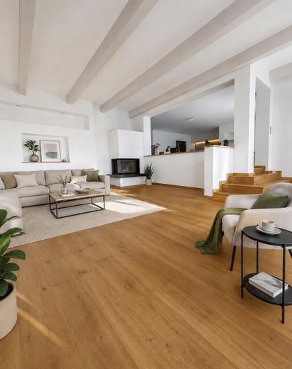 Exklusiver, kernsanierter Bungalow in Damm - wohnen auf einer Ebene – Einrichtungsoption (KI-Bild)