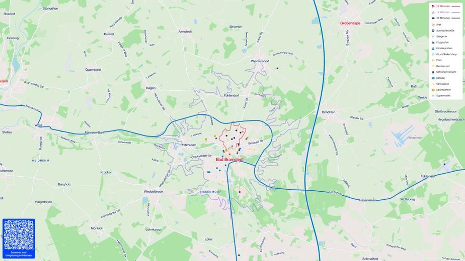 Gepflegtes Reihenendhaus mit 5 Zimmern, Terrasse &amp; Vollkeller - vermietet (NKM 1.019 EUR) – Lageplan (Makro)