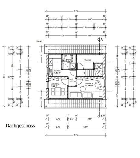Einfamilienhaus nähe Saturnarena – Grundris DG