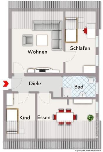 Helle 3 Zimmer Dachgeschosswohnung in Bretzenheim (Nahe) – Foto 5