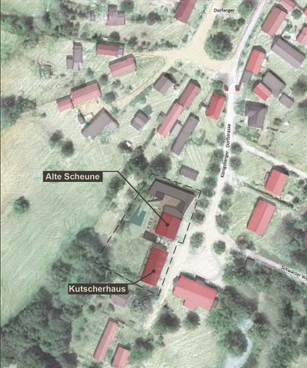 Vakantiewoningen in het historische koetshuis – Lageplan Gutshausensemble