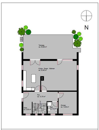 Freistehendes Einfamilienhaus mit Südgarten in ruhiger Lage von Hamburg-Volksdorf – Erdgeschoss