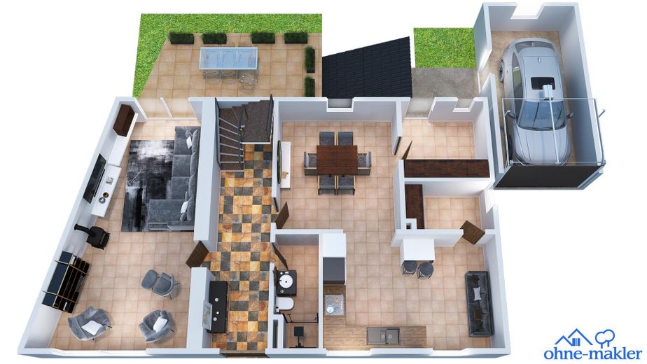 Casa unifamiliar espaciosa con 162 m² y jardín en Wachtberg-Werthhoven – EG
