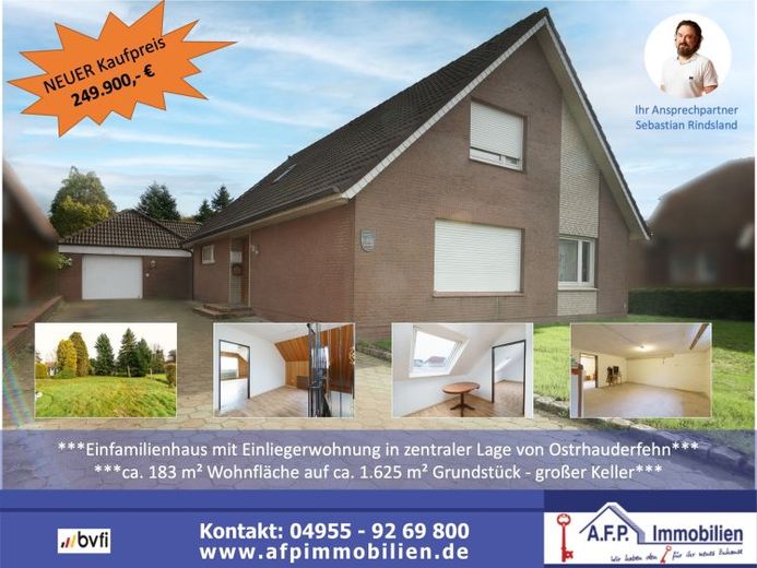 ***NEW PURCHASE PRICE***
Single-family house with separate apartment in a central location in Ostrhauderfehn – Foto 1
