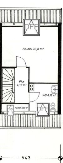 encantadora casa adosada en Gröbenzell, 4 hab., año de construcción 1968, saneada en 2013, – Grundriss DG