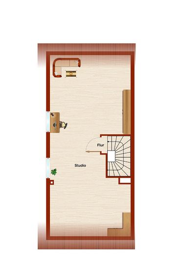 Top-Modernes Einfamilienhaus aus 2020 - Provisionsfrei vom Eigentümer – Grundriss Dachstudio
