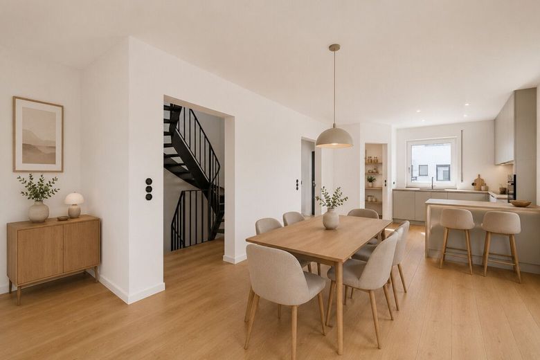 Jetzt schnell sein! Neubau-Doppelhaushälfte in Ergoldsbach mit Garten, Garage und KfW-55-Standard – Wohnbeispiel nach Fertigstellung