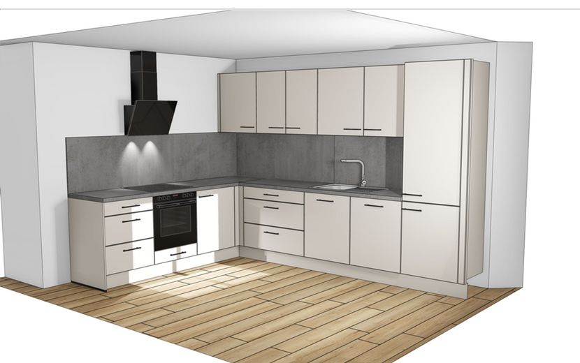 Erstbezug nach Kernsanierung 2 Zimmer Wohnung mit Balkon 1.OG – Küche