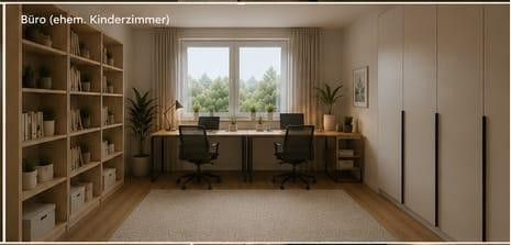 Neubauprojekt – 8 Mietwohnungen (2- und 3- Zimmerwohnungen), neu und modern – Beispiel Arbeitszimmer