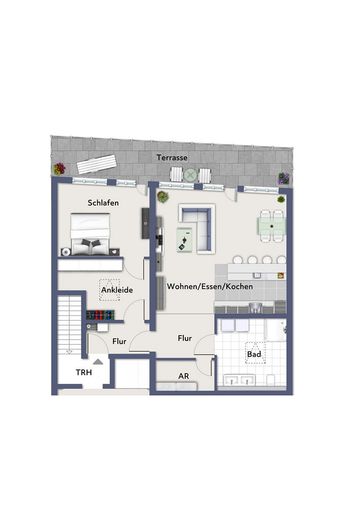Neue Penthouse Loft-Wohnung in der Fußgängerzone! Provisionsfrei! – Grundriss