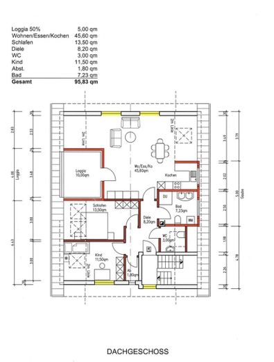 3-Zimmer-Dachgeschosswohnung in Rauenberg 96qm – Foto 10