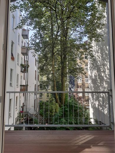 St.Pauli, Jugendstil dairesi, yaklaşık 90 m², 2 balkon – Balkonaussicht Küche