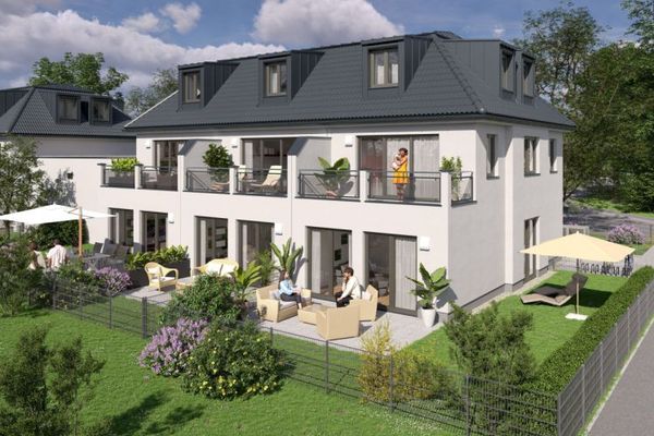 NEUBAU: 6 Stadthäuser in der Gartenstadt Trudering – schlüsselfertig! Mit Außenanlagen, Einzäunung, Hausanschluß