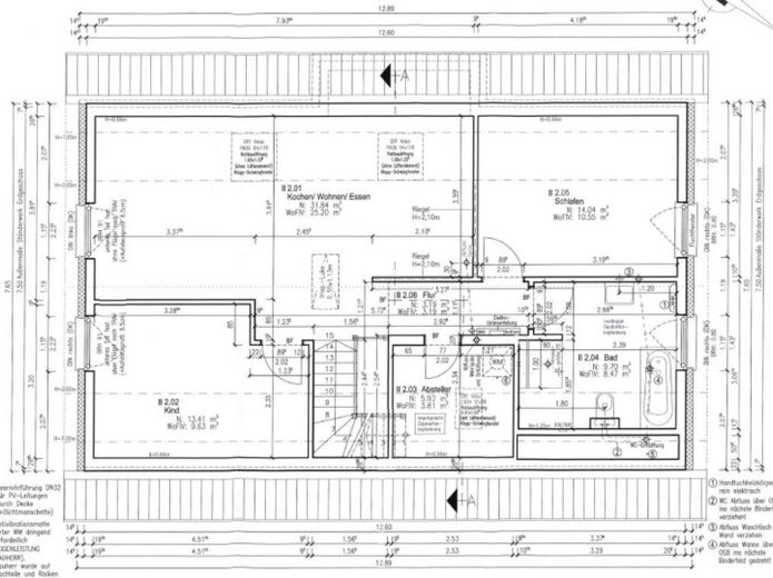 Grundriss Dachgeschosswohnung