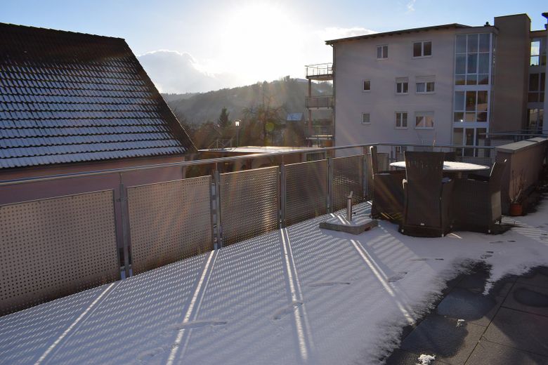 Terrasse, Blick zur Burg