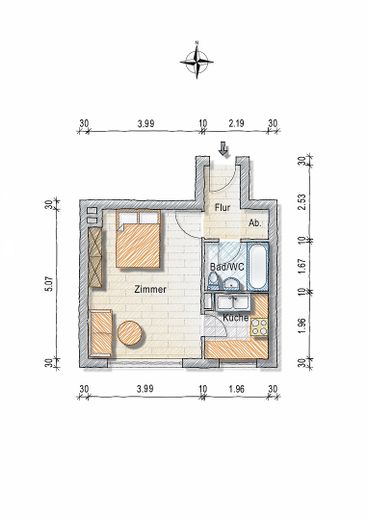 1 Zimmer Wohnung zur Selbstnutzung oder Kapitalanlage – Foto 9