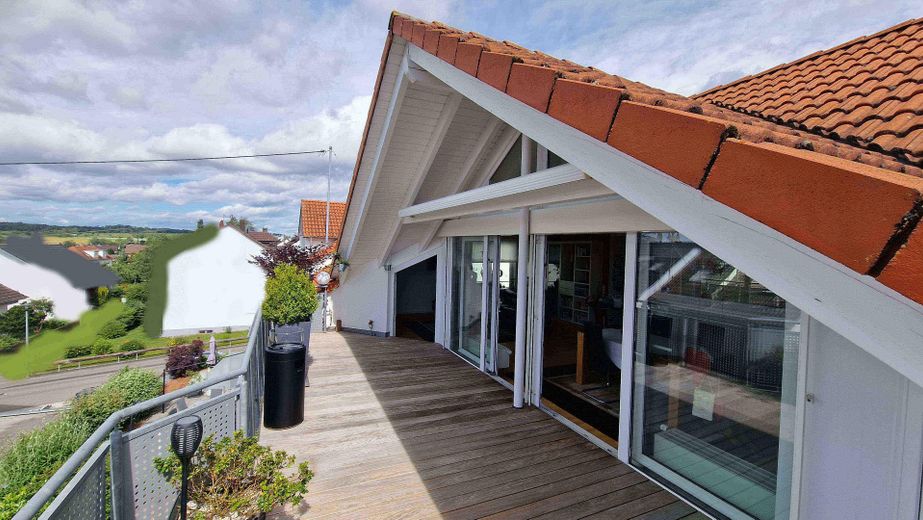 Gepflegte 3 1/2-Zimmer-DG-Wohnung mit gehobener Ausstattung und EBK in Rutesheim - provisionsfrei! – Dachterrasse | Süd Südwest