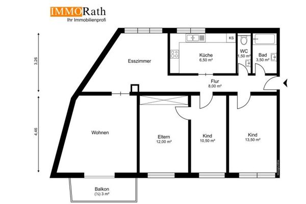 IMMORath.de - Appartamento di 4 locali con vista panoramica - Senza provvigione!