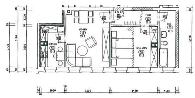 Günstige 2-Zimmer mit Wannenbad und Laminat in guter Lage! – GR
