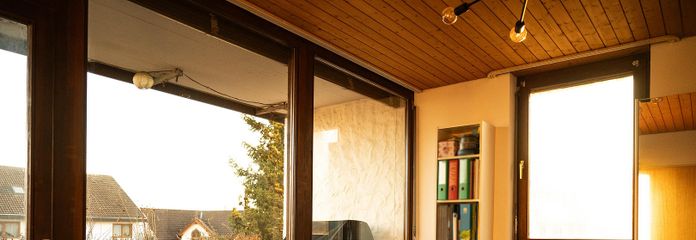 Schlaf-Zi. bei Sonnenuntergang