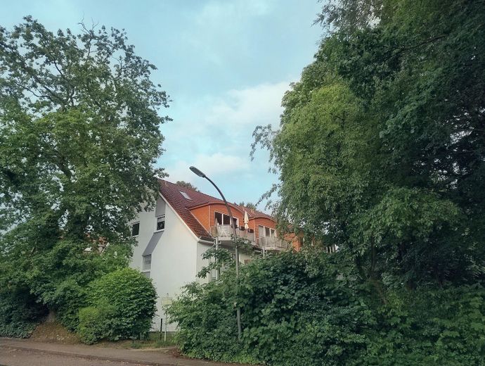 Charmante 3-Zi.- Maisonettewhg, TG-Stellplatz ,Garten, Balkon in grüner Lage von Hamburg Meiendorg – Aus der Straßenperspektive