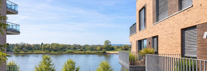 Blick vom Balkon auf die Weser