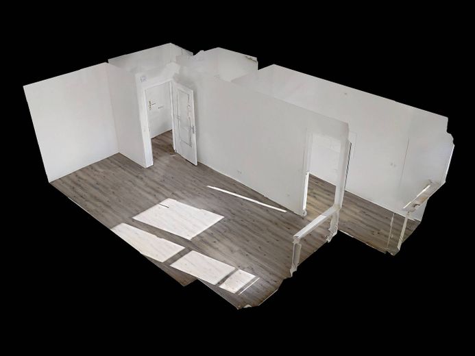 Ein warmes Zuhause beginnt mit einer kühlen Ersparnis: Moderne 1-Zimmer-Wohnung mit EBK und großem BALKON – 3D-Ansicht Grundriss