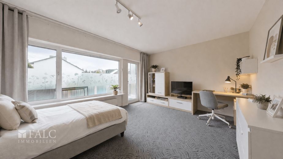 Großzügiges Einfamilienhaus mit Garten, Pool und flexiblen Nutzungsmöglichkeiten in ruhiger Wohnlage – Jugendzimmer 1. Obergeschoss (virtuell eingerichtet)