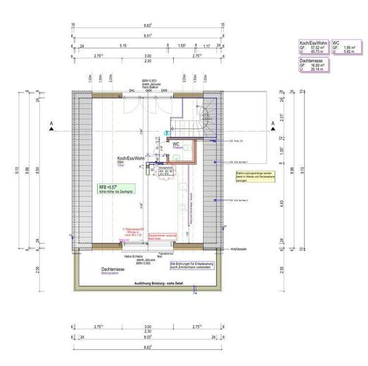 Besondere Maisonette-Wohnung (5,5 Zimmer) mit Balkon, EBK und Stellplatz – Grundriss DG