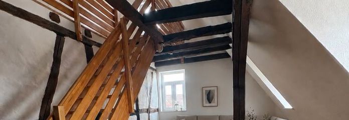 Modern trifft Fachwerk - 3 Zimmer-Maisonette-Wohnung in Brettach!