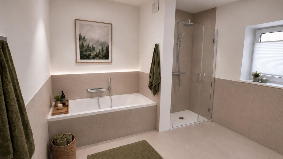 ERSTBEZUG - 3-Zimmer-Wohnung in bester Lage, Komfort und Ambiente im Neubau an der Klingenburg – Bad
