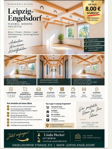 Spazi commerciali moderni a Lipsia-Engelsdorf - a partire da 8,00€ lordi/m², divisibili in modo flessibile – Foto 1