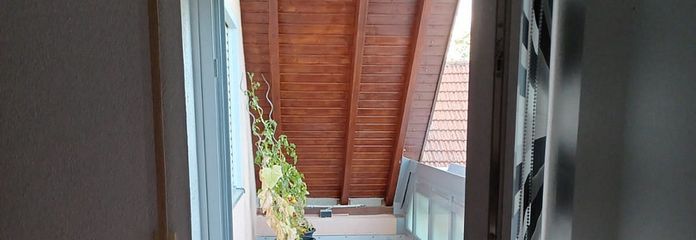 Balkon vom Schlafzimmer aus