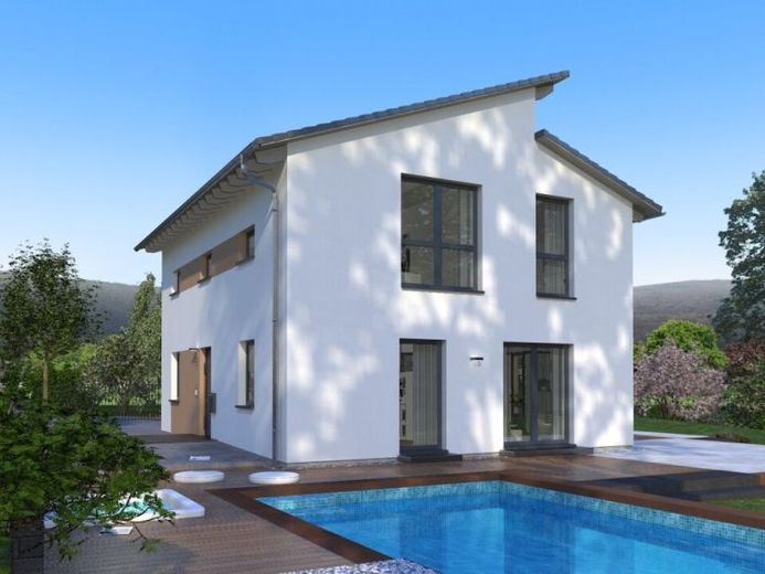 Ein­fa­mi­li­en­haus mit versetztem Pultdach – Foto 1