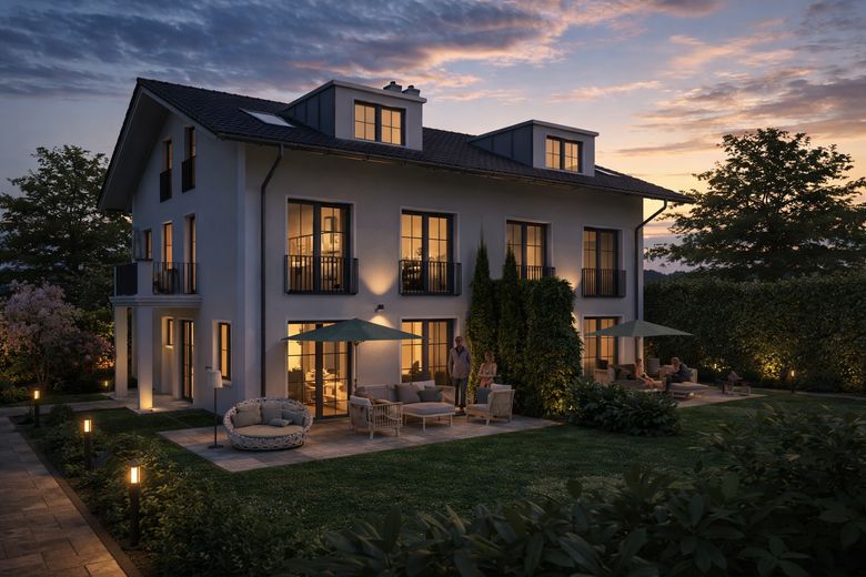 Aussenansicht (S/W) - Abend