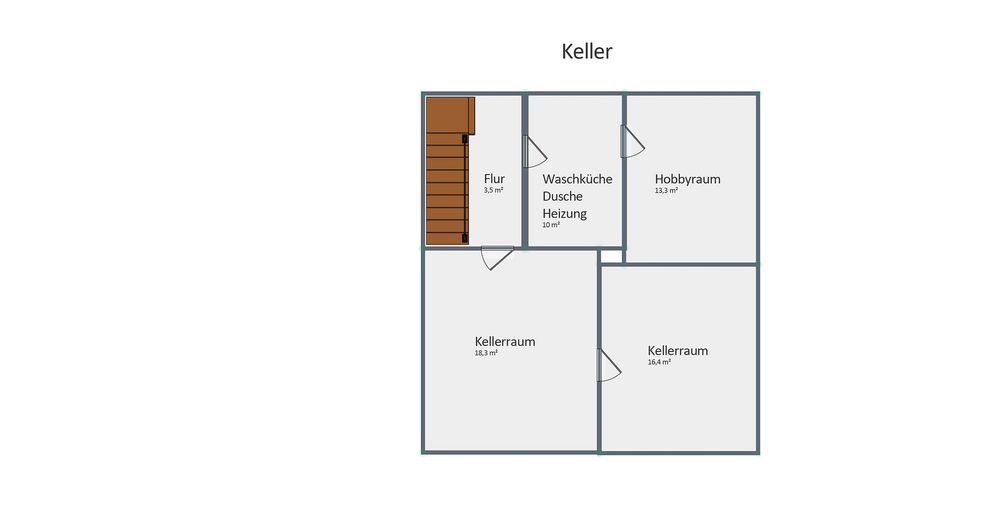 Charmantes Haus auf großem Grundstück in München Pasing – Grundriss Keller