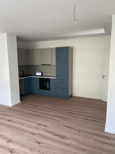 First occupancy! Modern 2-room new-build apartment with fitted kitchen in Nuremberg – commission-free – Küche